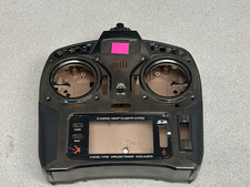 Spektrum DX9 silver Chassis Case w/side grips labels for #SPM9900