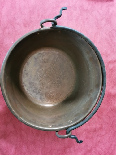 Chaudron cuivre anse fer - chaudron,