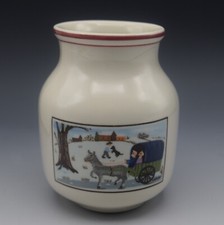 VILLEROY AND BOCH LUXEMBOURG DESIGN NAIF CHRISTMAS VASE 3.5" MIB