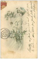 ILLUSTRATORS. No. 1878. WOMAN HOLDING A SMALL SHRUB
