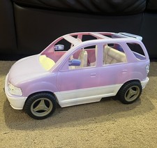 BARBIE Picnic Pop-Out SUV PINK Car Van Vehicle Camping 2001 Collectible GUC