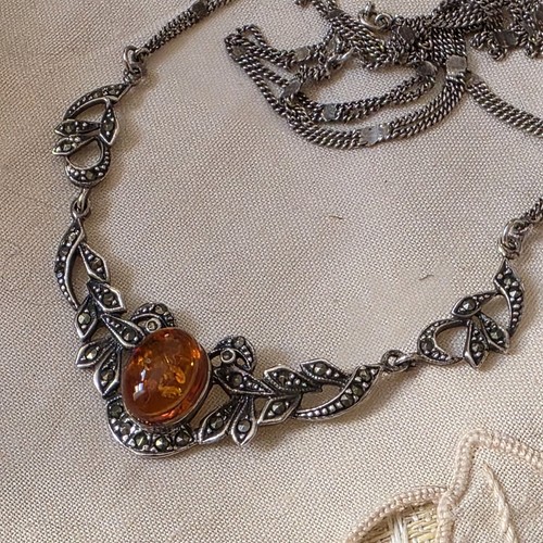 Collier art déco argent 925 - déco,