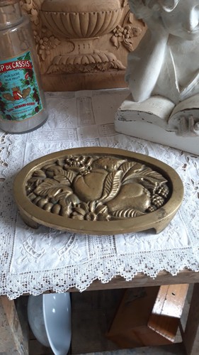 Dessous plat ancien décor - dessous,