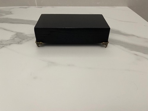 Socle bois noir brillant - bois,
