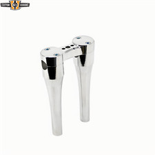Polished 8"Handlebar Risers With Top Clamp Fit For Harley Street Bob 1"Clamping