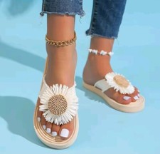 Tongs femme été fleur