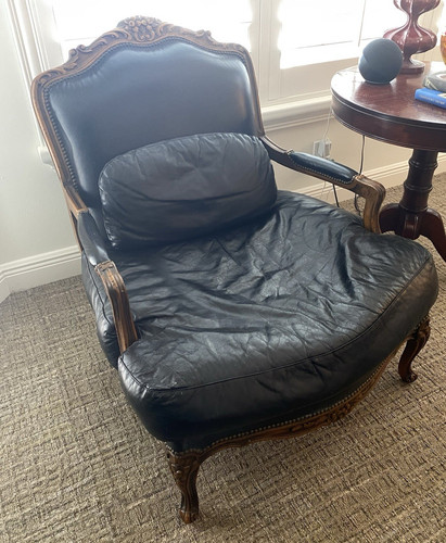 Vintage leather french louis - french,