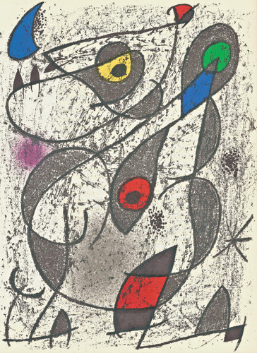 Lithographie joan miro 1972 - lithographie,