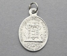 Religious Medal in Silver. Notre Dame du oak. Aube, 10110 Bar sur seine.