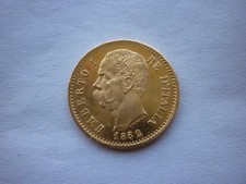 sup 20 lire or 1882 italie