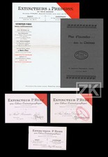 CABINE CINEMATOGRAPHIQUE Extincteur INCENDIE Cinéma RUEZ 5 Docs Invention 1910s