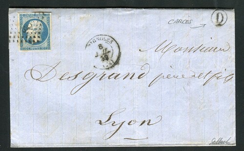 Rare lettre carcès par - rare,