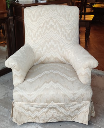 Ancien fauteuil crapaud - fauteuil,