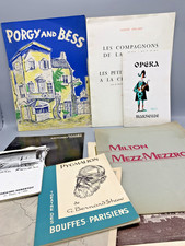Lot de brochures, programmes anciens théâtre et opéra vintage années 50 