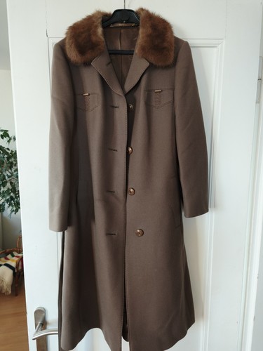 Manteau vintage laine - laine, fourrure