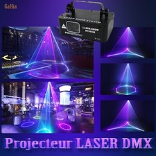 Projecteur Laser PRO DMX Eclairage Lumière de Scène à Effets Spéciaux Spot RVB