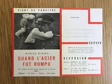 Marcel Marien Quand l'acier fut Rompu Prière d'insérer Les Lèvres nues 1957