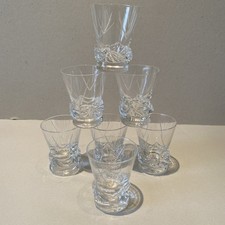 DAUM 7 Verres à Porto en Cristal modèle SORCY 7,3 cm H