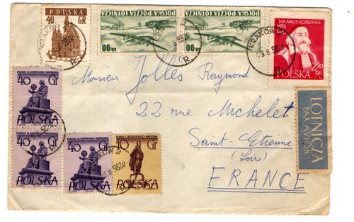 Lettre poste aerienne pologne - poste,