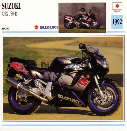 Fiche moto suzuki gsx r - fiche, 750