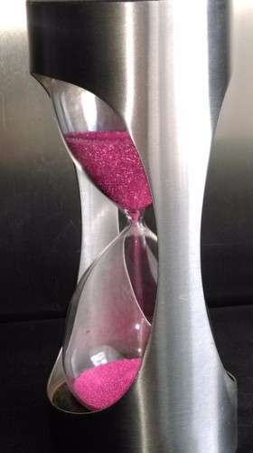 Sablier 1970 inox signé - sablier,