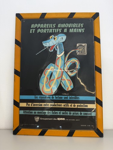 Affiche vintage prévention - affiche,