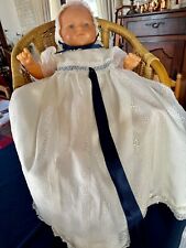 Stunning BAPTISM DRESS + underdress & hat 1940s white lace VGC