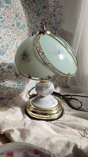Lampe table abat jour verre - table,