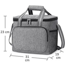 Sac Isotherme 15L Glacière Souple Pliable Idéal Pique-Nique Bureau École Plage