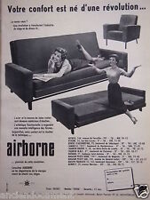 PUBLICITÉ 1957 SIÈGES AIRBORNE DIVAN-LIT - ADVERTISING