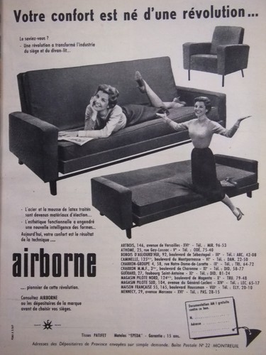 Publicité 1957 sièges - publicitÉ,
