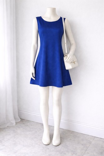 Robe bleue fluide femme coupe - bleue,