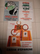 LOT OF 3 OLD POSTERS SAVINGS BANKS - SQUIRREL (ref 28)  