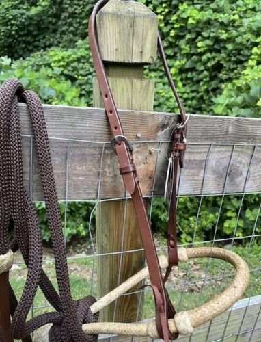 Bitless hackamore rawhide - bitless,