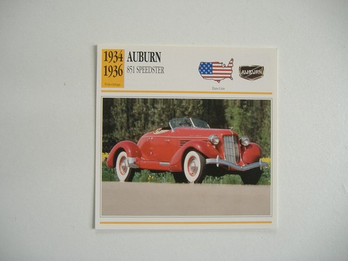 Fiche auto auburn - fiche, 851
