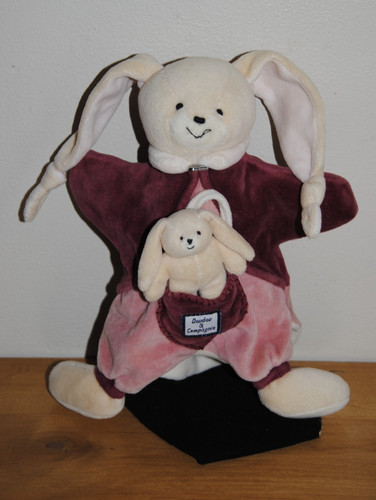 Marionnette rose lapin - marionnette,