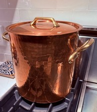 Mauviel Hammered Copper Stock Pot