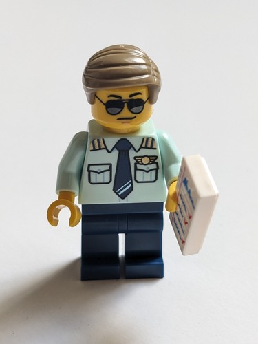 Lego minifig pilote avion - minifig, d'avion
