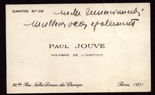 Paul Jouve. Carte adresse