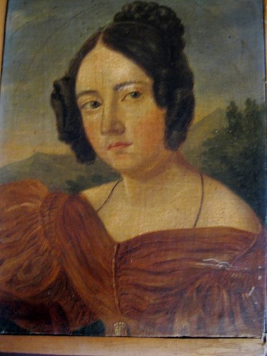 Ancien portrait femme 1835 - femme,