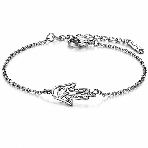 Bracelet hamsa argenté main - bracelet,