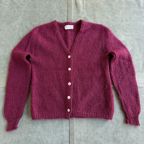 1960s mohair cardigan sweater - mohair,