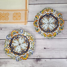Desvres Jules Verlingue Earthenware Decorative Wall Plates Duo