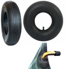KIT BROUETTE Pneu 3.50-6  4 plis avec chambre à air valve coudé TR87