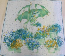 FOULARD 100% PURA SETA SILK SOIE VINTAGE DONNA (1201) 82cm x 82cm