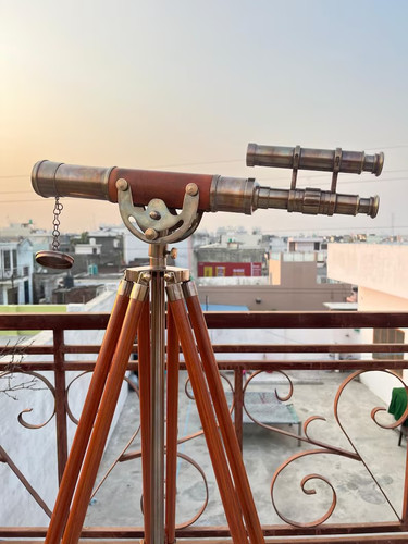 Télescope ancien laiton - ancien, en