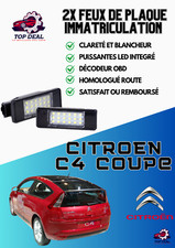 2x Feux de plaque d'immatriculation LED Citroën C4 coupé
