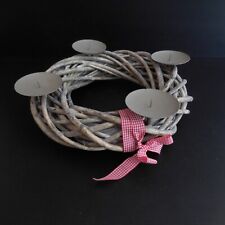 Vintage Handmade Design Art Deco Metal Wicker Round Candle Crown N3960