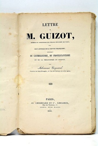 Livre ancien lettre - livre, guizot