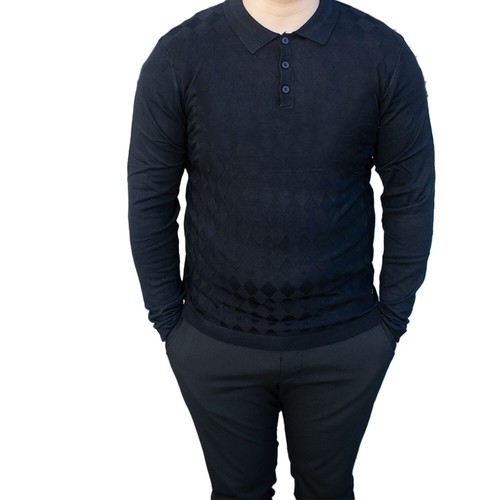 Pull polo maille losange - maille,